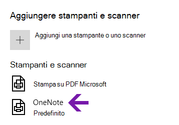 Menu di selezione della posizione del blocco appunti di OneNote per Windows 10