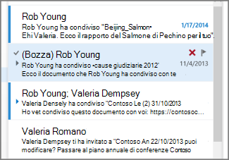 Bozza nell'elenco dei messaggi