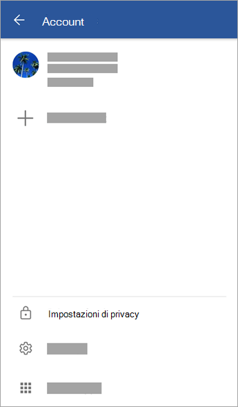 Screenshot che mostra l'opzione Impostazioni privacy in Android