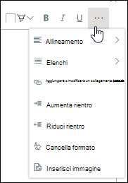 Inserire altri elementi