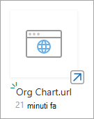 Screenshot di un nuovo URL in una raccolta documenti moderna di SharePoint.