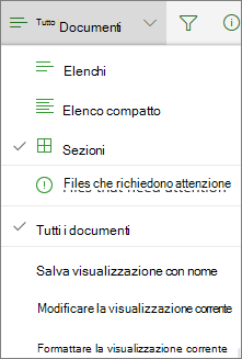 Office 365 - Cambiare la visualizzazione della raccolta documenti