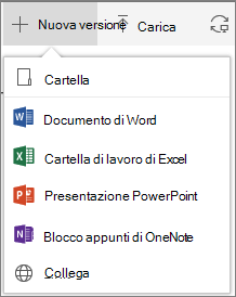 Office 365 - Creare una nuova cartella o un documento