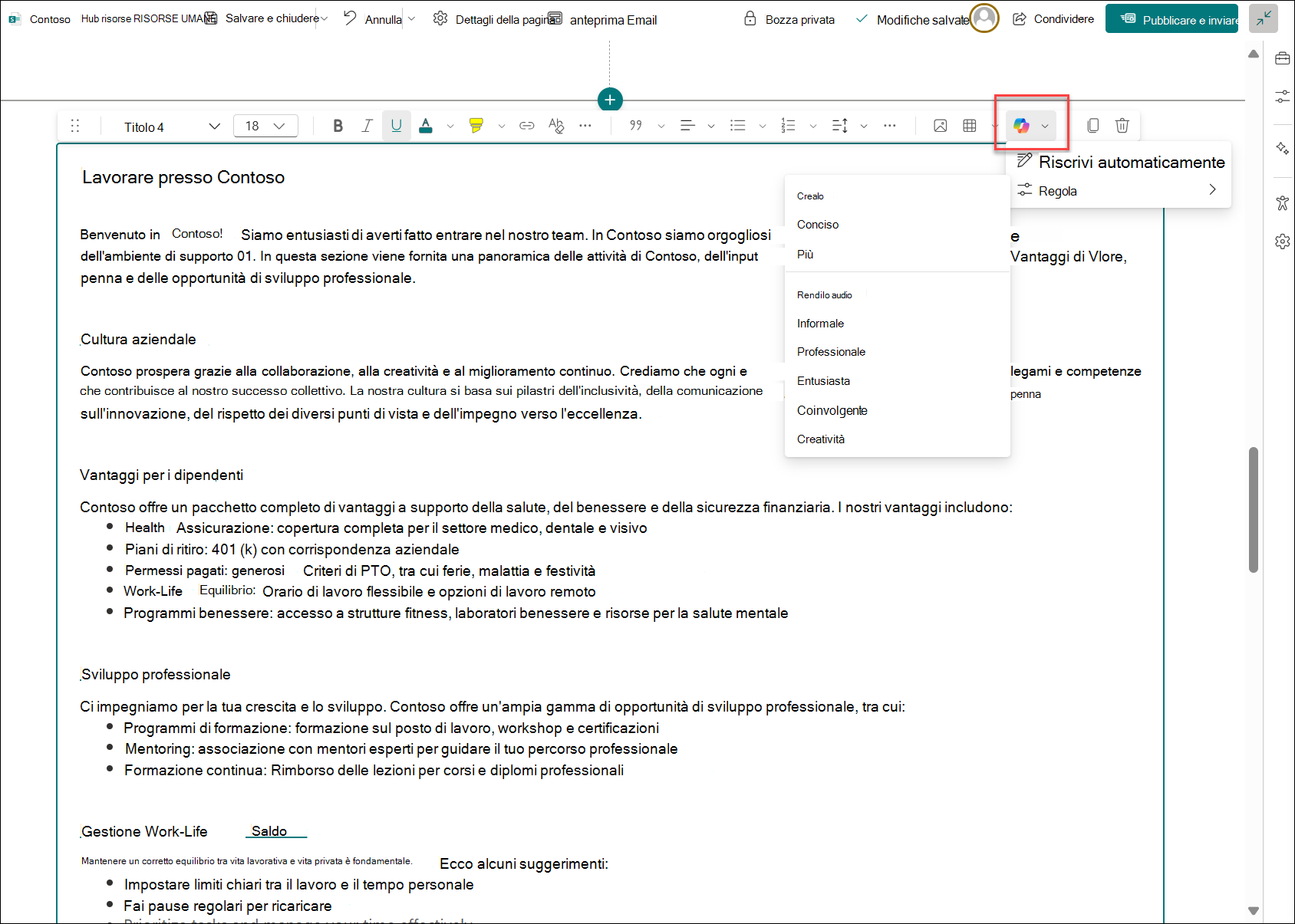 screenshot del contenuto della pagina polacca