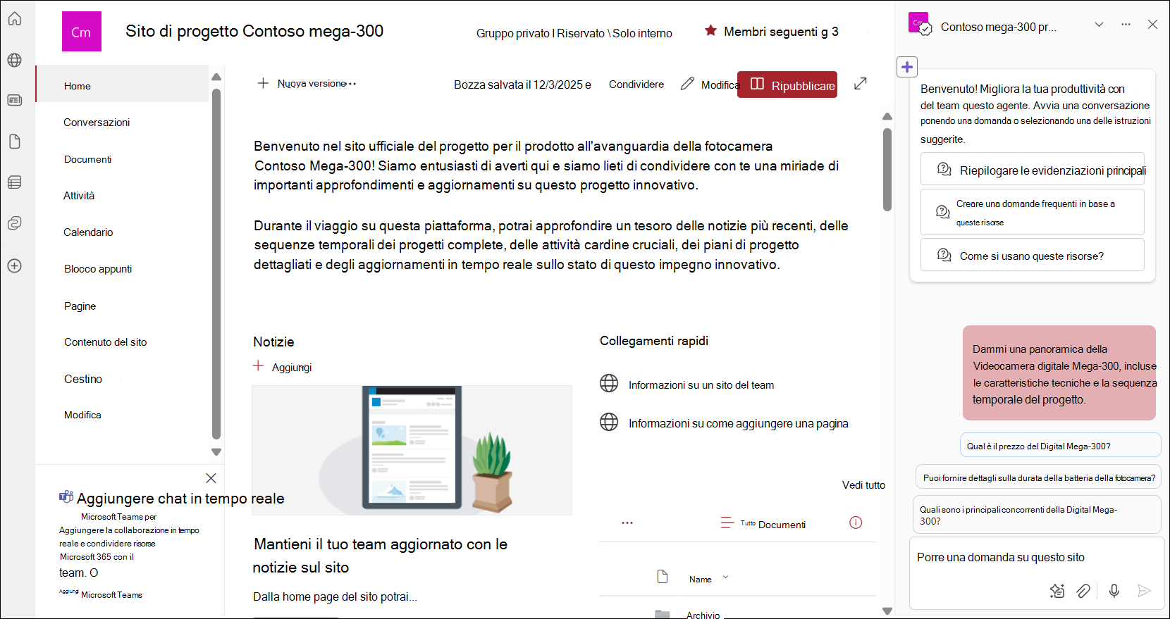 screenshot dell'agente ready made