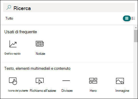 Pulsante Aggiungi alla pagina