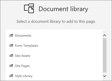Selezionare una raccolta documenti da inserire in una pagina