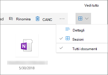 Visualizzazione affiancata nella raccolta documenti
