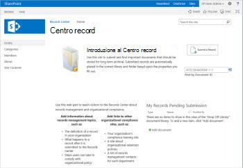 Modello Sito Centro record
