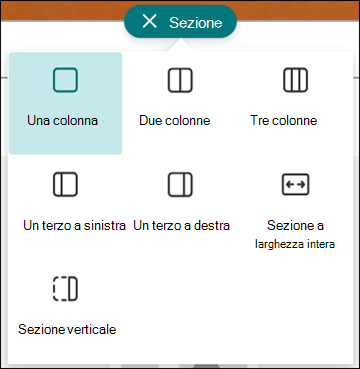 Layout di sezione