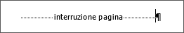Esempio di interruzione di pagina