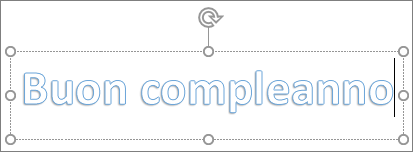 WordArt con testo personalizzato