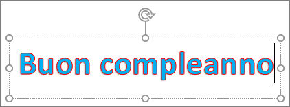 WordArt con colore di riempimento e di contorno applicato