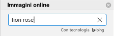 Digitare i termini di ricerca che descrivono l'immagine ClipArt da trovare
