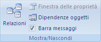 Barra multifunzione di Access