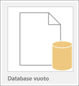 Icona di un database vuoto