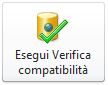 Pulsante Esegui verifica compatibilità nella visualizzazione Backstage di Access