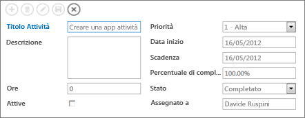 Tipici controlli di Access.