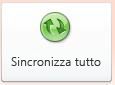 Pulsante Sincronizza tutto nella visualizzazione Backstage di Access