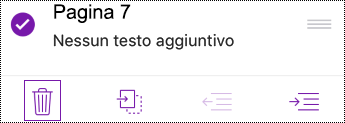 Elimina pagina in OneNote per iOS