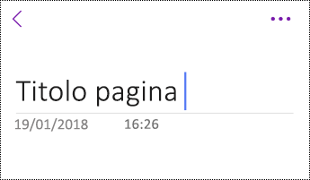 Rinomina pagina in OneNote per iOS