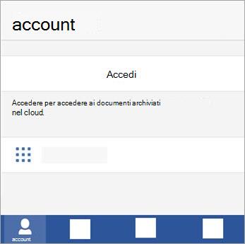 Accedere con l'Account Microsoft o l'account di Office 365 di lavoro o dell'istituto di istruzione