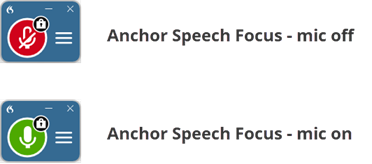 DragonBar anchor speech focus microphone off and on
