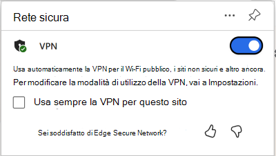 Screenshot dell'interruttore VPN