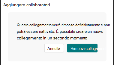 Rimuovere il collegamento fascicolatura Forms