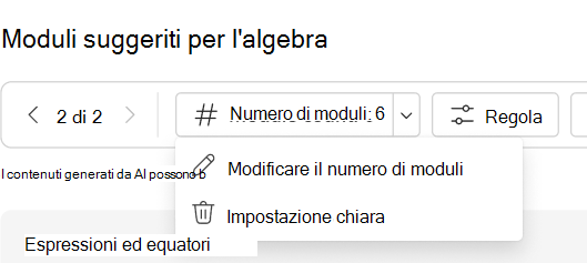 Cancella impostazione