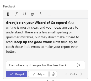 feedback