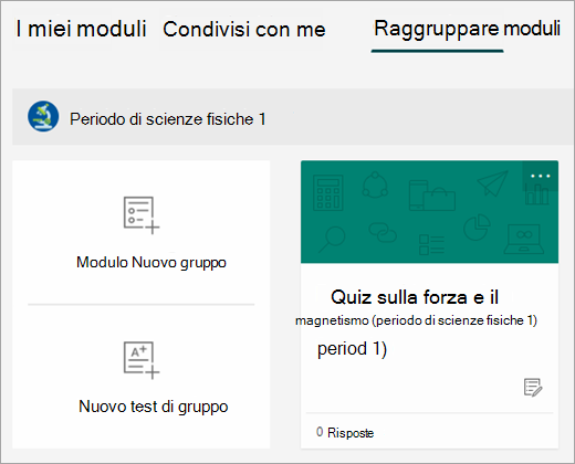 Screenshot delle classi.