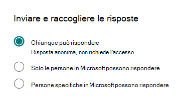 Screenshot di un'opzione per tutti gli utenti.