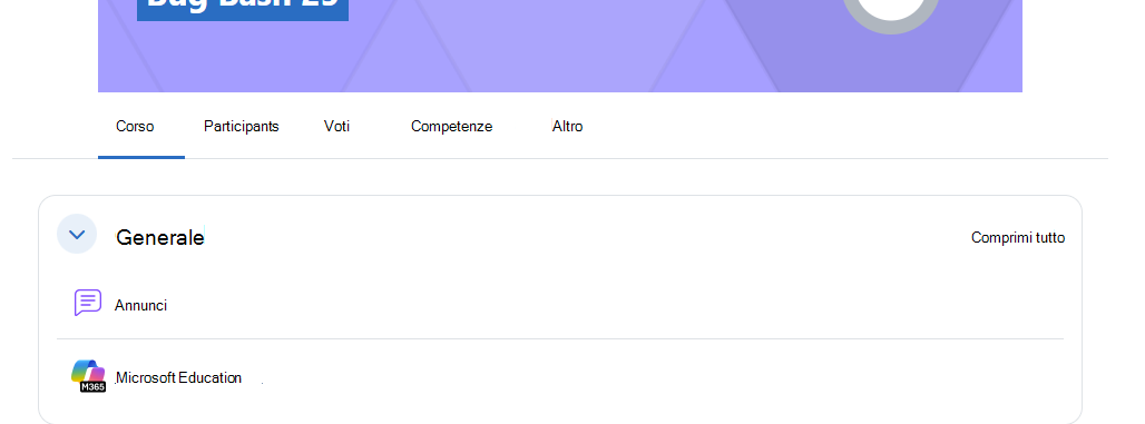 Moodle fare clic su Microsoft Education