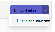 Pulsante Riunione immediata