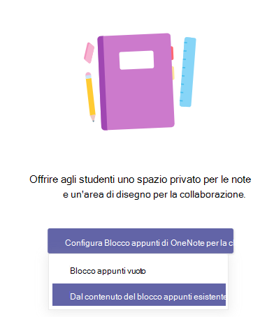 Screenshot del contenuto esistente.