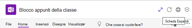 Screenshot della scheda Espandi.