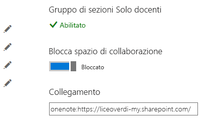 Bloccare lo spazio di collaborazione spostando l'interruttore in posizione di blocco.