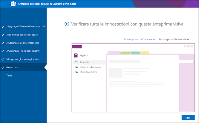 Screenshot della schermata di anteprima di Office 365.