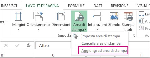 Aggiungi all'area di stampa