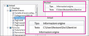 Dettagli del report sulle connessioni dati