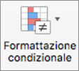 Menu Formattazione condizionale