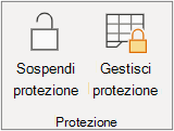 Sospensione della protezione del foglio