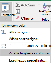 Immagine di Home > Formato > adatta larghezza colonne