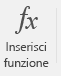 Pulsante Inserisci funzione.