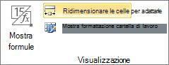 Ridimensiona celle