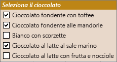 Caselle di controllo