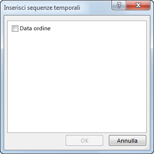 Finestra di dialogo Inserisci sequenze temporali