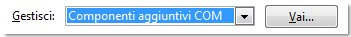 Gestisci componenti aggiuntivi COM