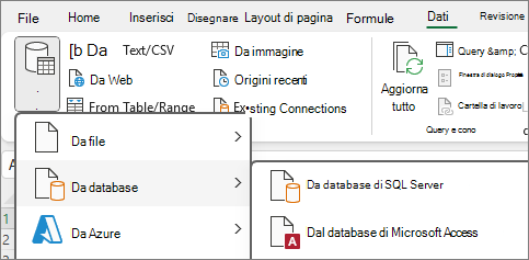 Importare dati da Access
